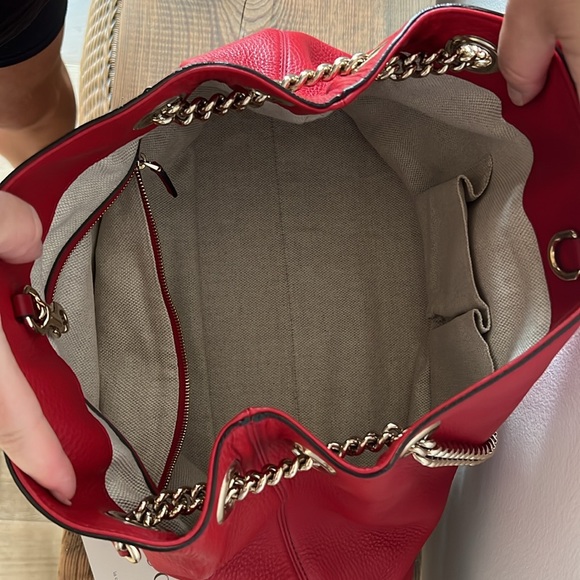 Red soho gucci chain tote bag - Picture 3 of 4